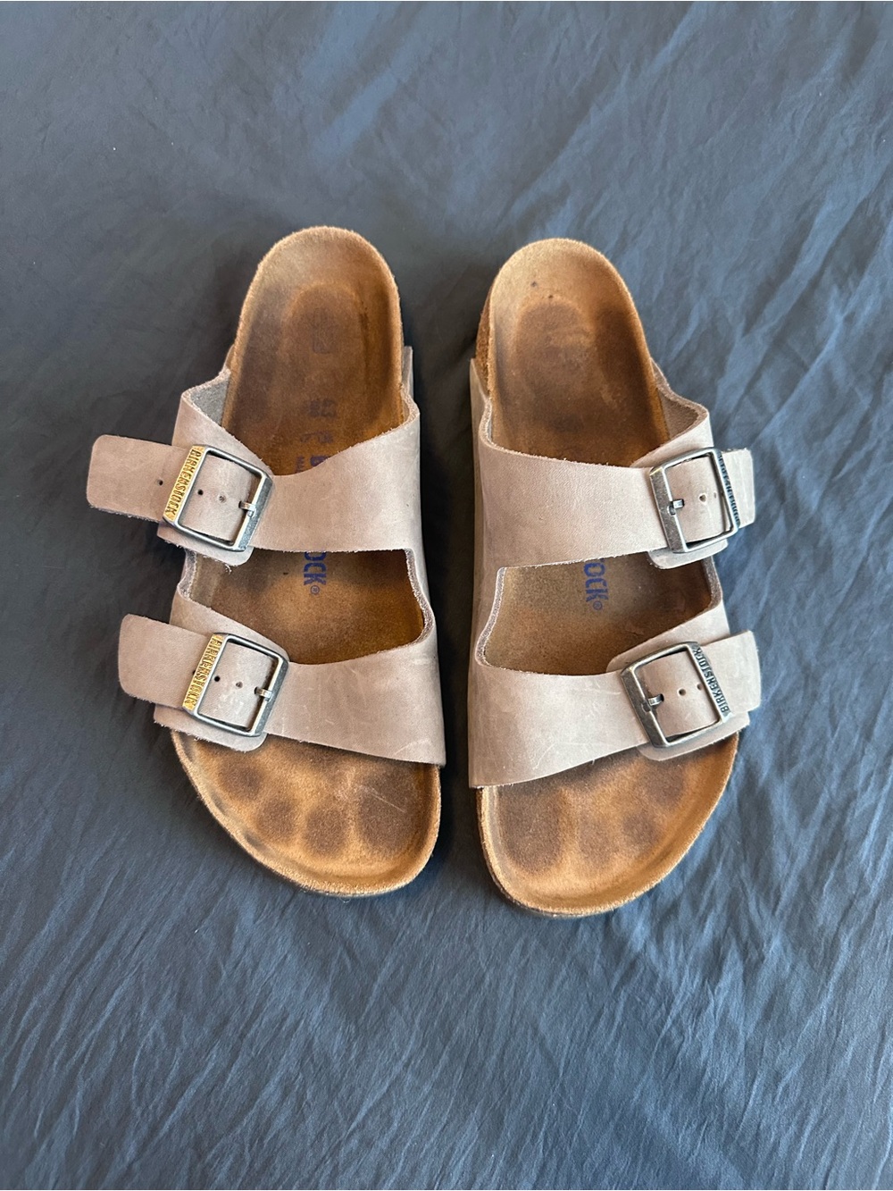 Birkenstock Arizona Sandals gray-ish tan color - Size 43